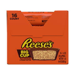 REESE'S BIG CUP Milk Chocolate Peanut Butter Cups, 1.4 oz (16 Count)
