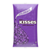 HERSHEY'S KISSES Purple Foils Milk Chocolate Candy Bulk Bag, 60 oz