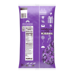 HERSHEY'S KISSES Purple Foils Milk Chocolate Candy Bulk Bag, 60 oz