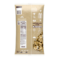 HERSHEY'S KISSES with Almonds Gold Foils Milk Chocolate Candy Bulk Bag, 60 oz