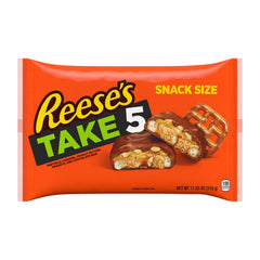 REESE'S TAKE 5 Pretzel, Peanut and Chocolate Snack Size, Candy Bag, 11.25 oz
