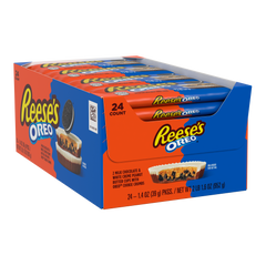 REESE'S OREO® Milk Chocolate and White Creme Peanut Butter Cups Candy Packs, 1.4 oz (24 Count)