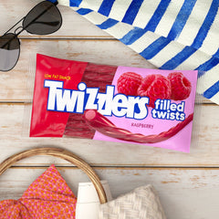 TWIZZLERS Filled Twists Raspberry Flavored Licorice Style Chewy Candy, 11 oz