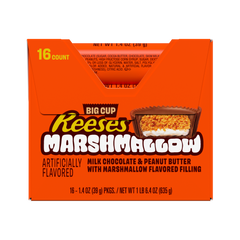 REESE'S Big Cup Marshmallow Milk Chocolate Peanut Butter Cups, 1.4 oz (16 Count)