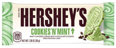 HERSHEY'S Cookies 'N' Mint Ice Cream Flavored Standard Size Candy Bar, 1.38oz (24 Count)