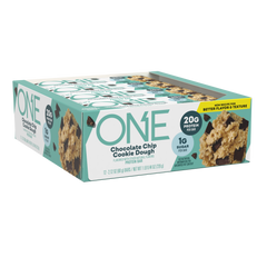 ONE Chocolate Chip Cookie Dough Flavored Protein Bars, 2.12 oz (12 Count)
