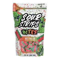 SOUR STRIPS Bites Watermelon Flavored Chewy Candy Bag, 6.35 oz
