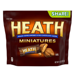 HEATH Miniatures Chocolatey English Toffee Candy Share Pack, 9.1 oz