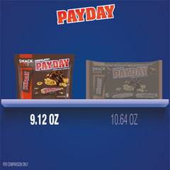 PAYDAY Peanut Caramel Snack Size, Candy Bars Bag, 11.6 oz