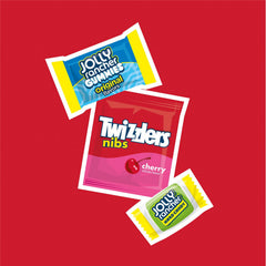 TWIZZLERS & JOLLY RANCHER FAVORITES with Cherry Nibs, Hard Candy and Gummies Party Bag 43.03 oz.