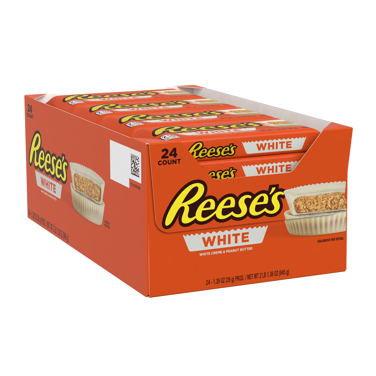 REESE'S White Creme Peanut Butter Cups, 1.39 oz (24 Count)