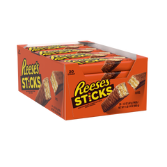 REESE'S STICKS Milk Chocolate Peanut Butter Candy Bars, 1.5 oz (20 Count)