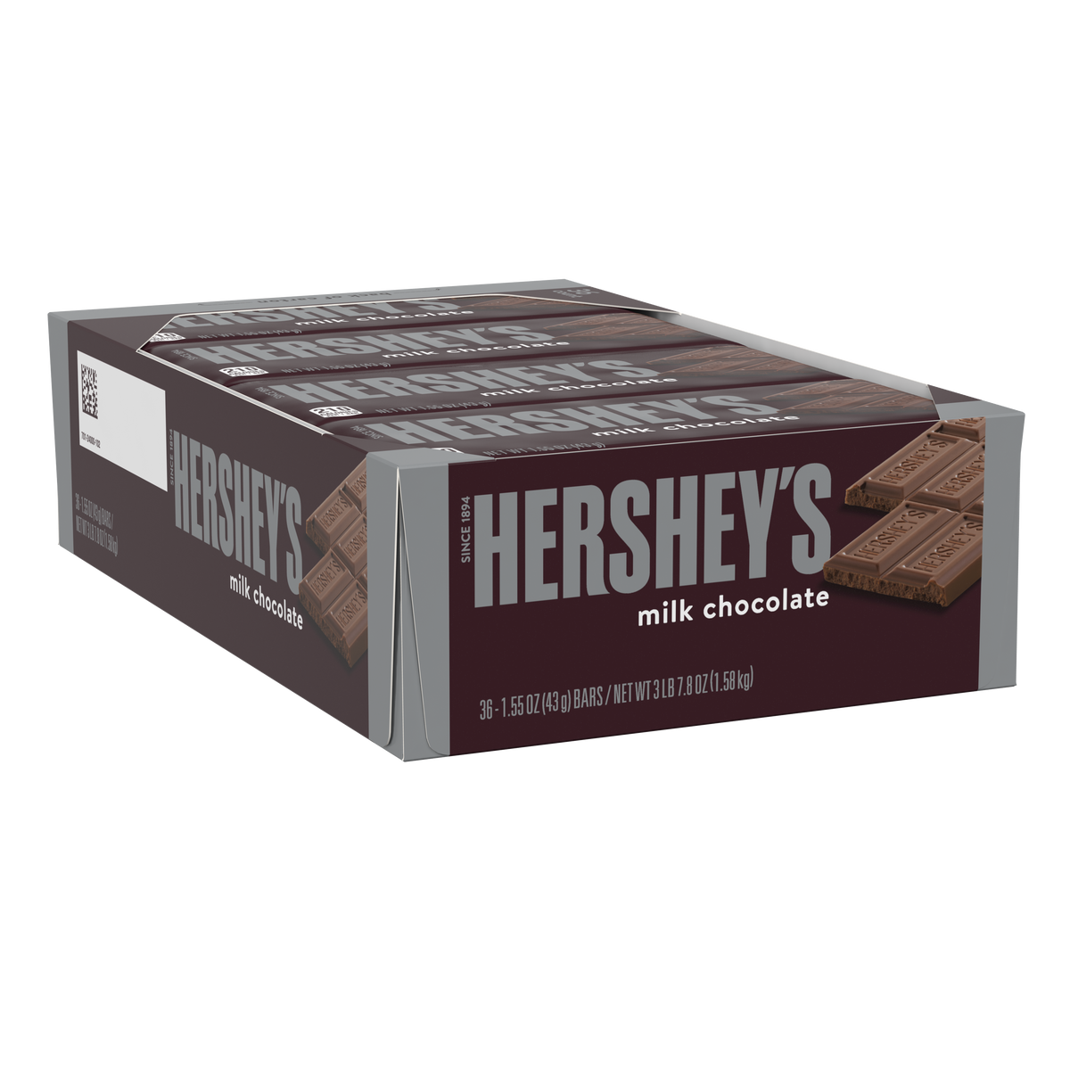 HERSHEY'S Milk Chocolate Candy Bars, 1.55 oz (36 Count)