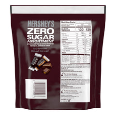HERSHEY'S Zero Sugar Assorted Chocolate Candy Bag, 15.5 oz