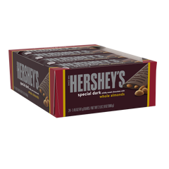 HERSHEY'S Special Dark Chocolate with Whole Almonds Candy Bars, 1.45 oz (24 Count)