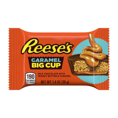 REESE'S BIG CUP Milk Chocolate Peanut Butter Cups with Caramel, 1.4 oz (16 Count)