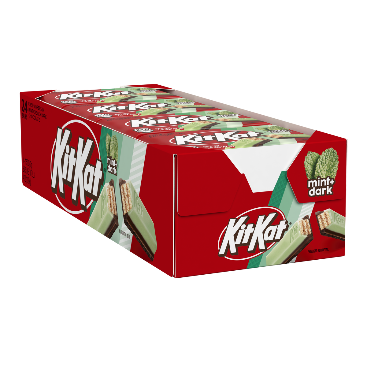 KIT KAT® DUOS Dark Chocolate and Mint Wafer Candy Bars, 1.5 oz (24 Count)