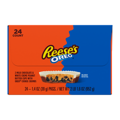 REESE'S OREO® Milk Chocolate and White Creme Peanut Butter Cups Candy Packs, 1.4 oz (24 Count)