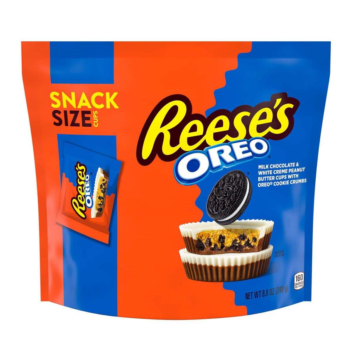 REESE'S OREO® Milk Chocolate and White Creme Snack Size Peanut Butter Cups, 8.8 oz