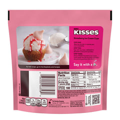 HERSHEY'S KISSES Strawberry Ice Cream Cone Flavored Candy Share Pack, 8.2 oz