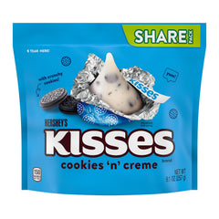 HERSHEY'S KISSES Cookies 'n' Creme Candy Share Pack, 9.1 oz
