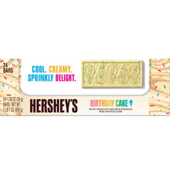 HERSHEY'S Birthday Cake Ice Cream Flavored Standard Size Candy Bar, 1.38oz (24 Count)