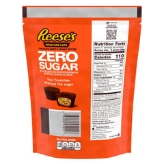 REESE'S Zero Sugar Miniatures Chocolate Peanut Butter Cups Candy Bag, 15.5 oz
