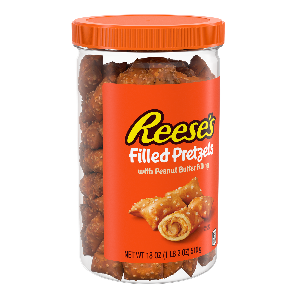 REESE'S Peanut Butter Filled Pretzels Jar,  18 oz