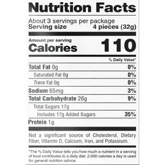 Sour Strips Blue Raspberry Candy Peg Bag, 3.4oz