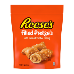 REESE’S Peanut Butter Filled Pretzels, 9 oz Bag